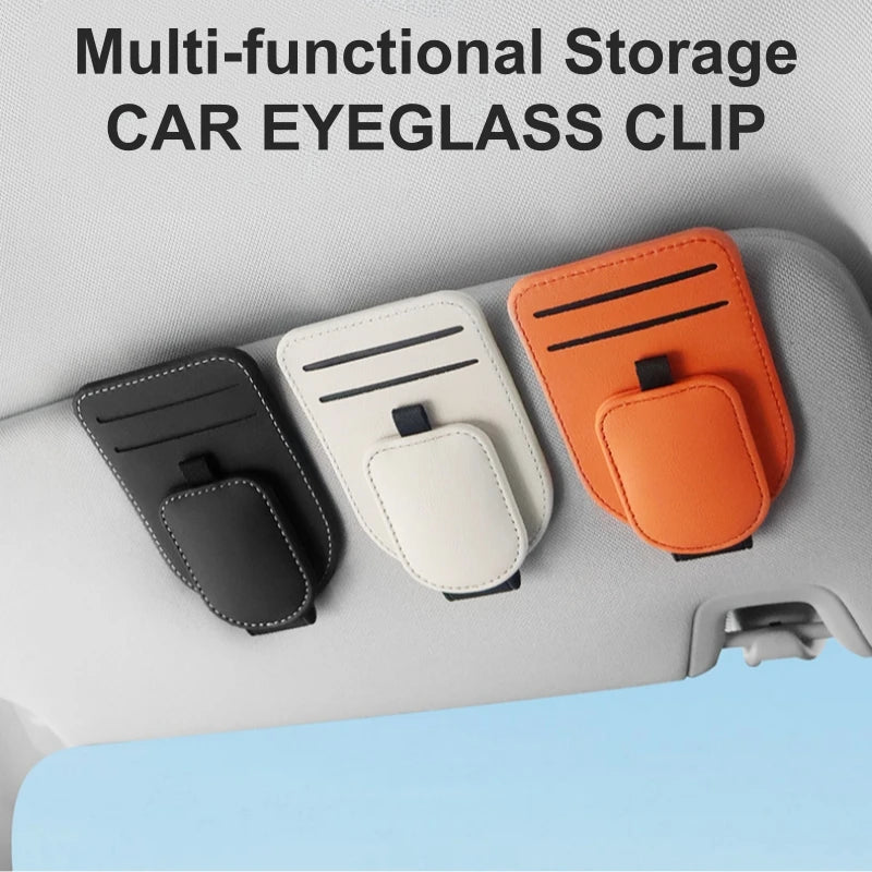 High-Quality Car Eyeglass Clip, Multi-Functional Car Sun Visor Card Holder, In-Car Eyewear Storage Rack, Fashion Glasses Clip