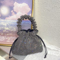 sense, trend, personality, light luxury, dumpling bag, niche design, shiny and inflexible, diamond-encrusted handbag.