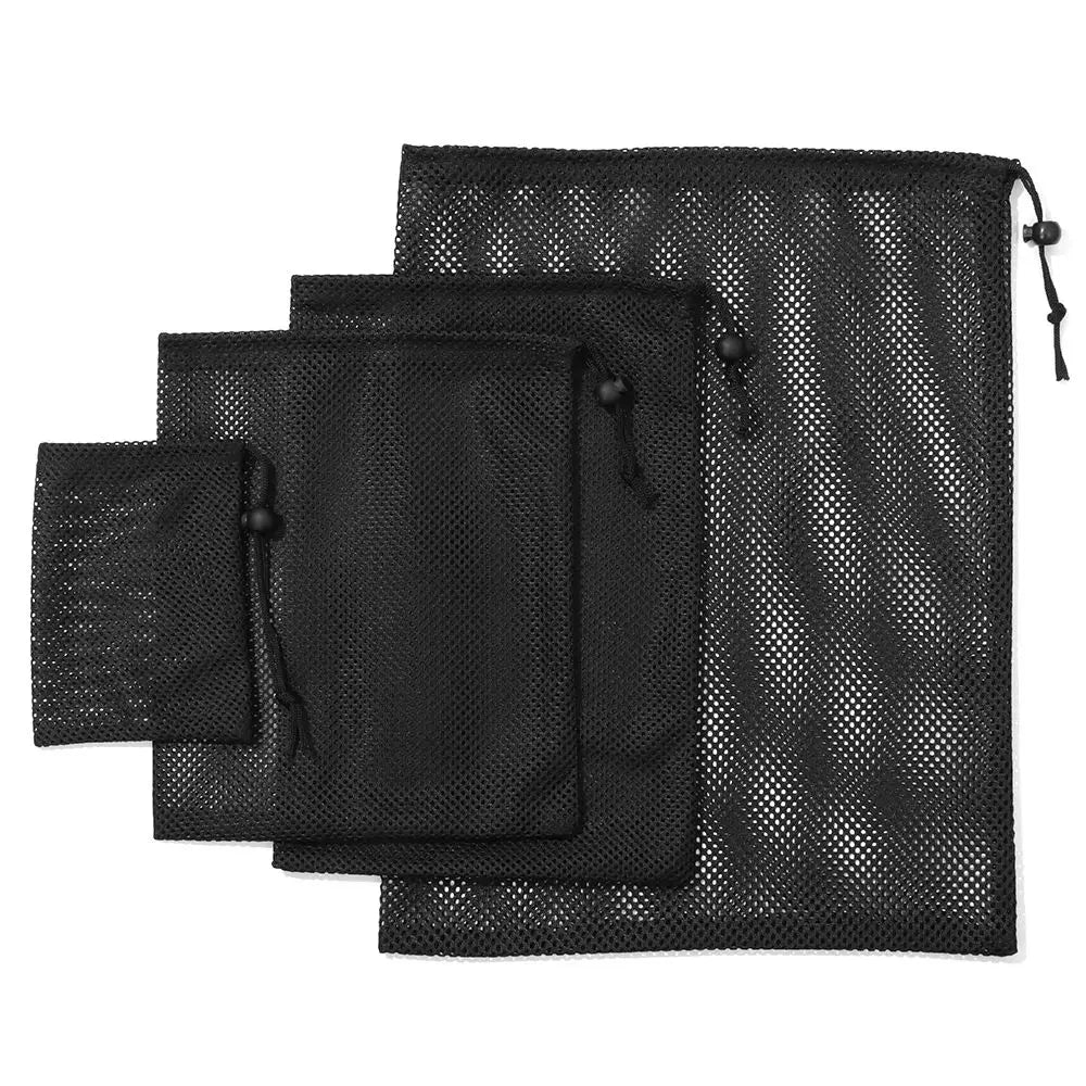 Travel Nylon Multi Purpose Stuff Sack Storage Bag Laundry Bag Mesh Drawstring Bag