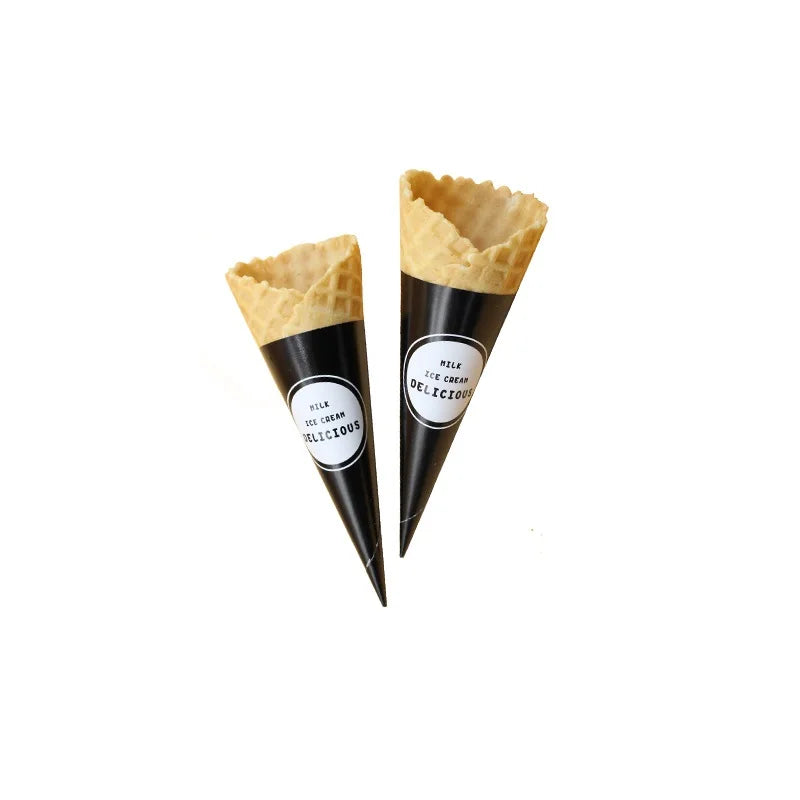 1000pcs Ice Cream Cone Holder Cover Disposable Cones Tray Paper Sleeve DIY Home Summer Party Supplies for Kids