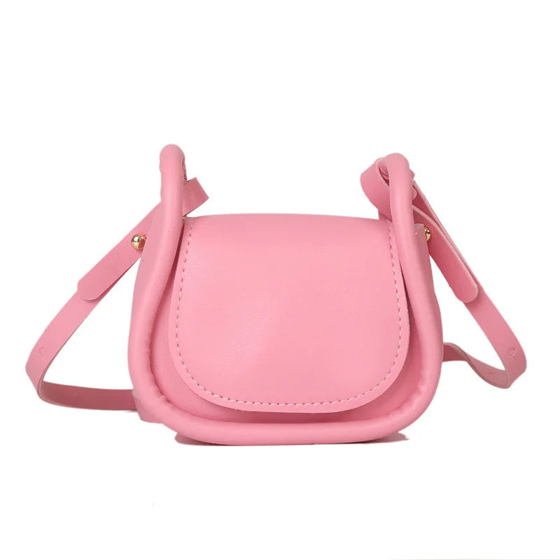 Candy Color PU Leather Mini Crossbody Bag Shoulder Bags for Women Small Saddle Bag Lipstick Coin Money Pouch Card Holder Fashion