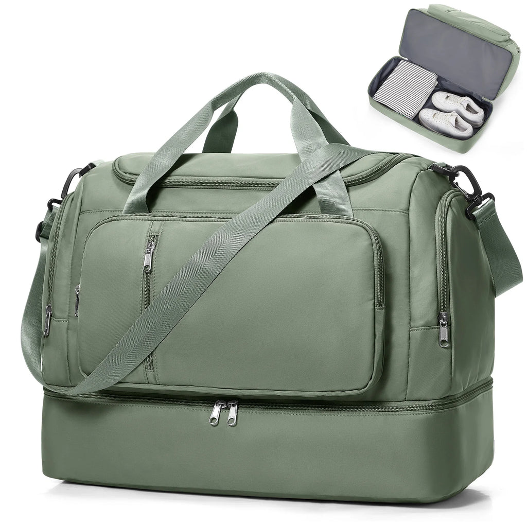 Travel Bag for  Women - Waterproof Large Capacity Multi-Pocket Hand Luggage Bag Gym Bag Weekender Travel Clothing Storage Bag