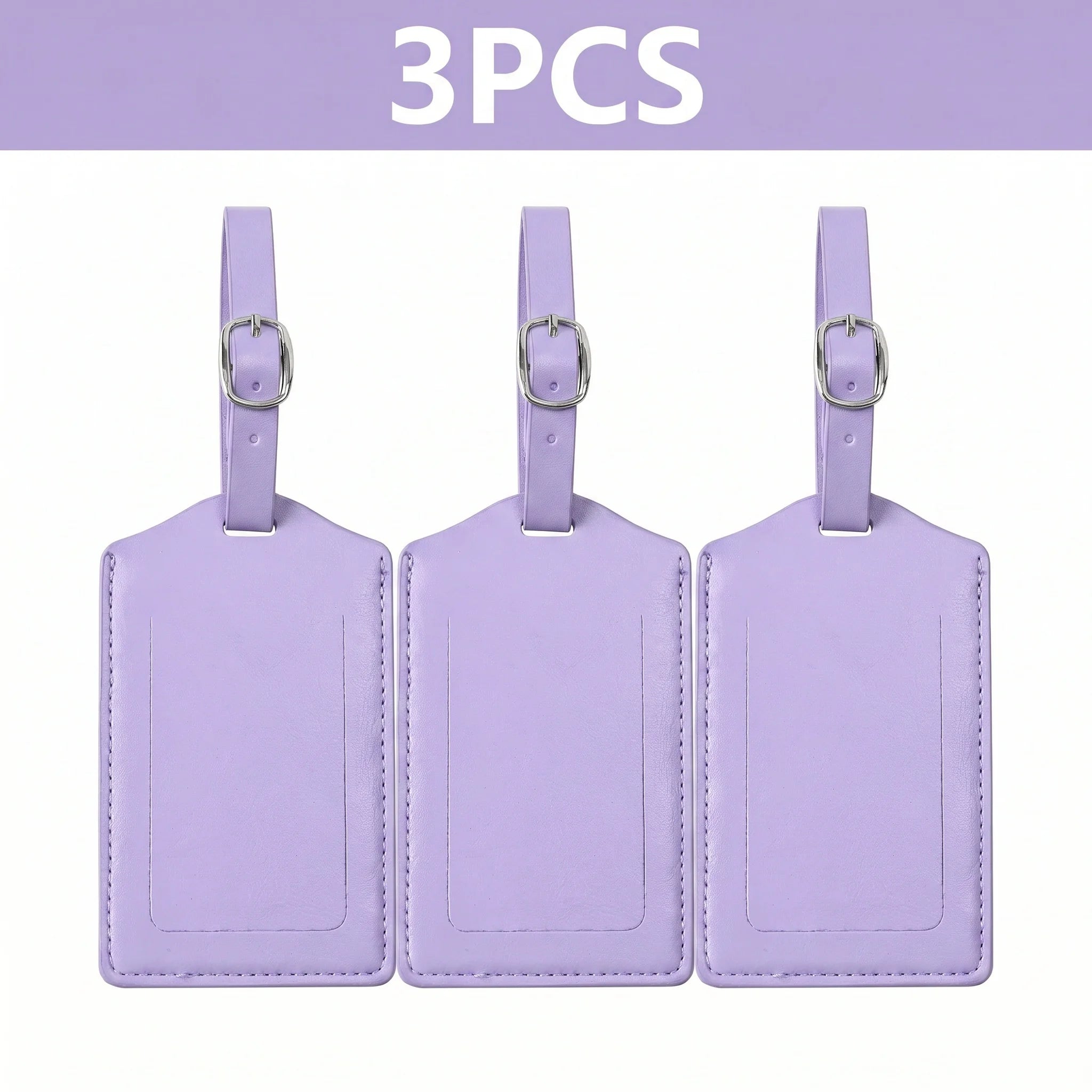 3/5/8PCS Privacy PU Leather Luggage Tag Adjustable Metal Buckle Waterproof Anti-lost Suitcase ID for Backpack Golf Carry Bag