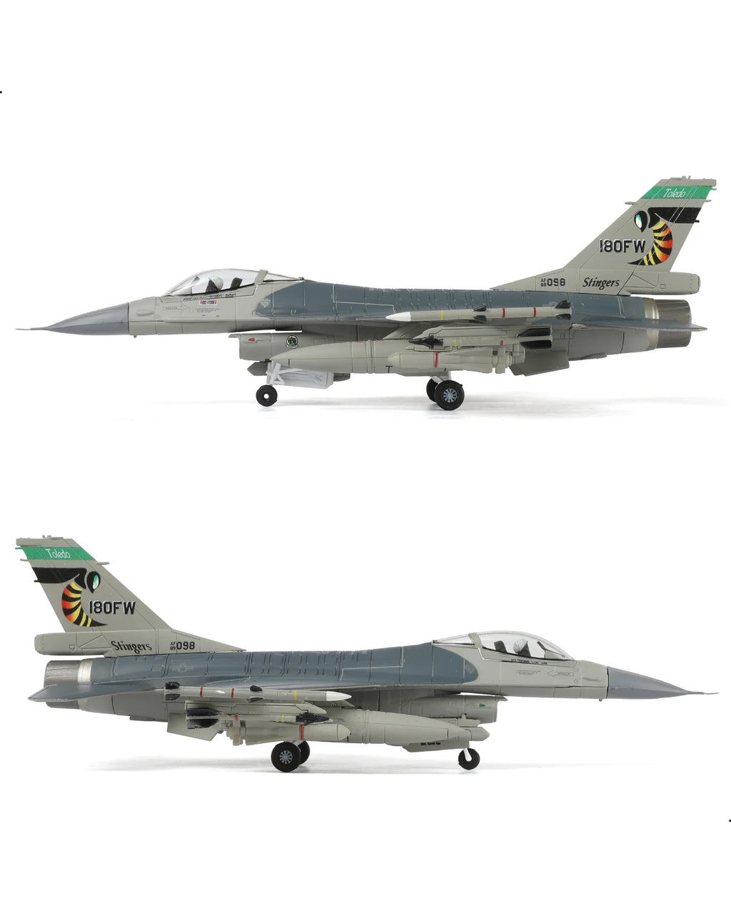 NUOTIE 1/72 F-16 Stinger Aggressor Diecast Jet with Removable Gear Military Model for Aviation Fans
