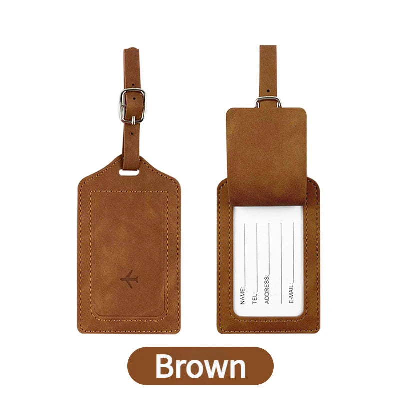 Travel Essentials: RFID-Blocking Passport Holder + Leather Luggage Tag Set