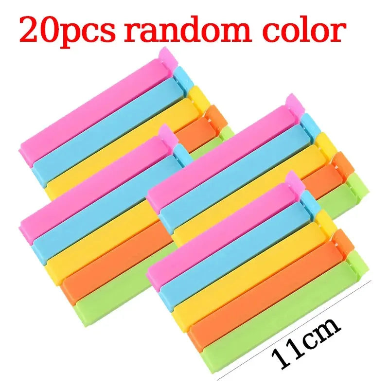 20/5PCS Portable Kitchen Storage Food Snack Seal Sealing Bag Clips Sealer Clamp Plastic Tool Kitchen Accessories Food Bag Clips