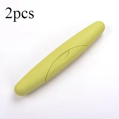 2pcs Portable Travel Toothbrush Case with Solid Color Sealed Lid, Waterproof, Dustproof and Leakproof Toothbrush Holder