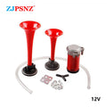 12/24V Super Louder Dual Tone Air Horn Set Trumpet With Compressor Speaker For Motorcycle Car Boat Truck Powerful Durable 135db