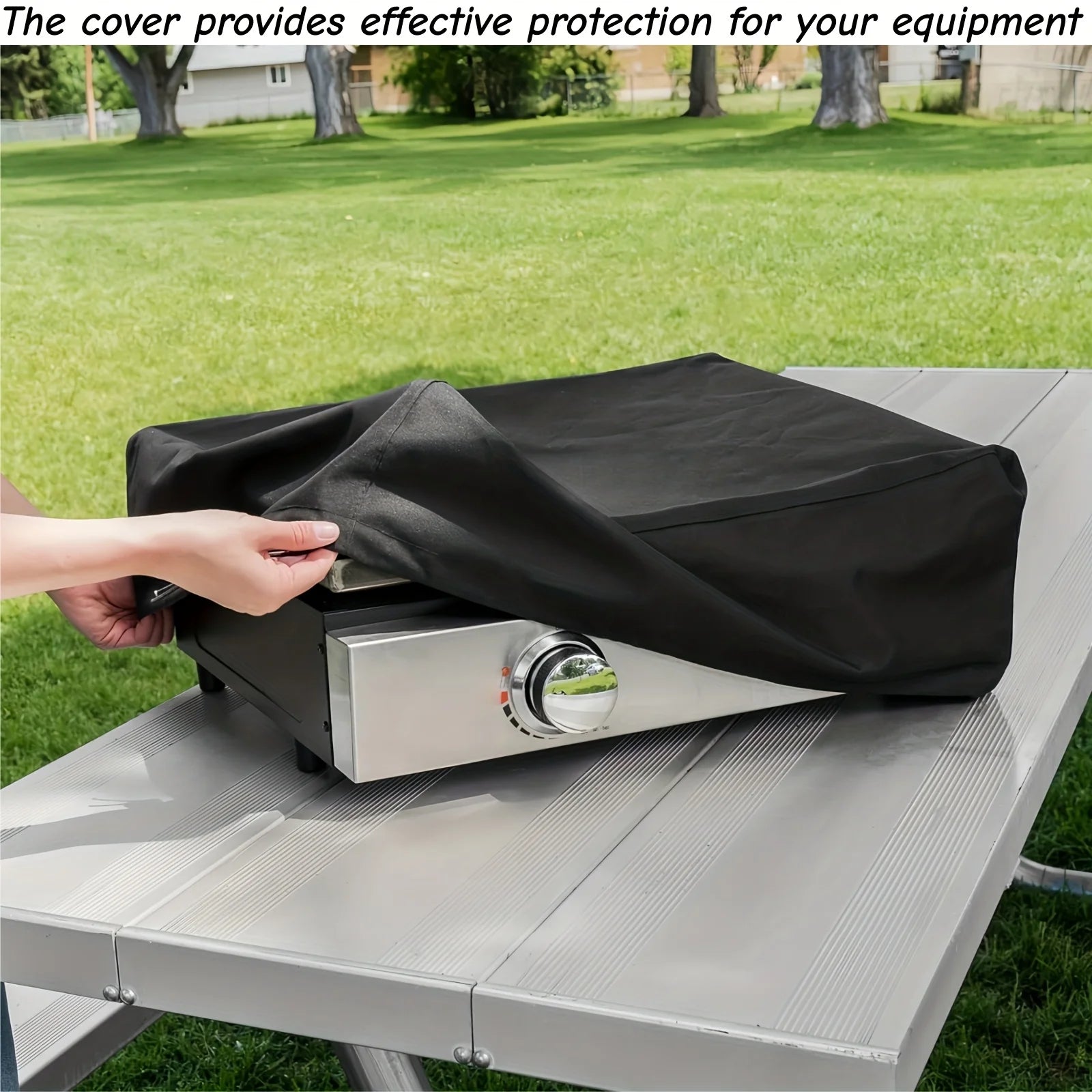Waterproof Tabletop Griddle Cover All Weather Outdoor BBQ Protector For Flat Top Gas Pellet Smoker