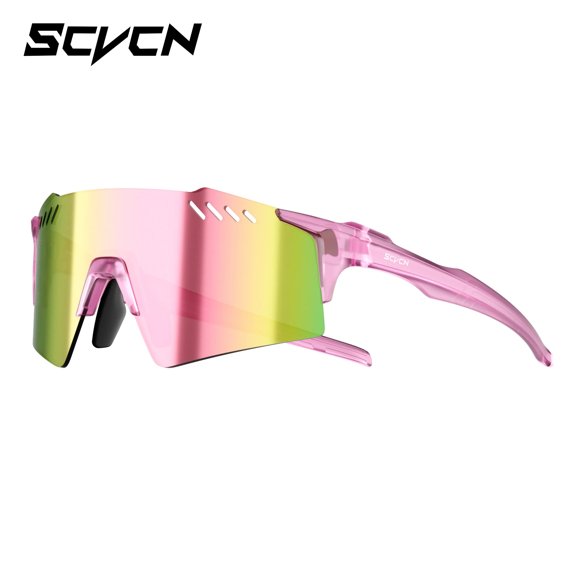 SCVCN Hiking Eyewear Fashion Rimless Cycling Glasss Outdoor Sports Running Drving Sunglasses for Men Goggles Mtb Bicycle 1 Lens