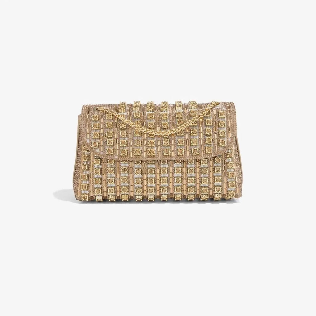 Colorful Rhinestone Bag Fashionable Large Capacity Oblique Span Shoulder Bag Crystal-Embellished Party Clutch Torebka Wieczorowa