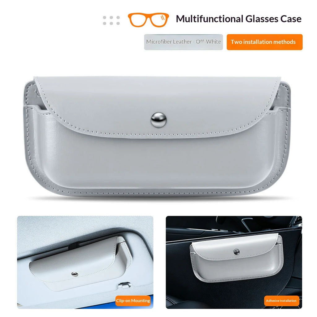 Car-mounted Glasses Holder - Car Sunshade Cover Storage Bag Holder - Car-mounted Glasses Frame Personalized Interior Hanging Box