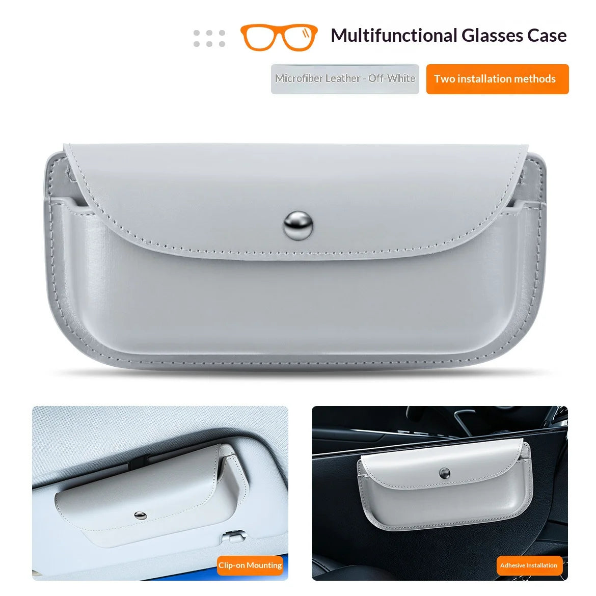 Car-mounted Glasses Holder - Car Sunshade Cover Storage Bag Holder - Car-mounted Glasses Frame Personalized Interior Hanging Box