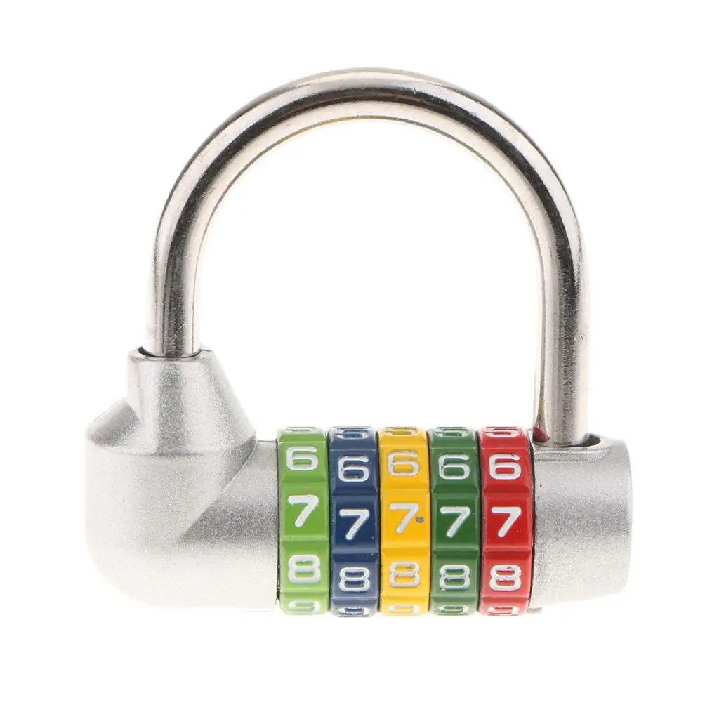 Zinc Alloy Resettable 5 Dial Password Padlock Combination Lock Suitcase Mini Luggage Security Lock for Travel Bag