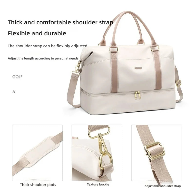 GOLF QUALITY  Women's Large Capacity Waterproof Travel Bag Business Trip Luggage Bag Multi-Compartment
