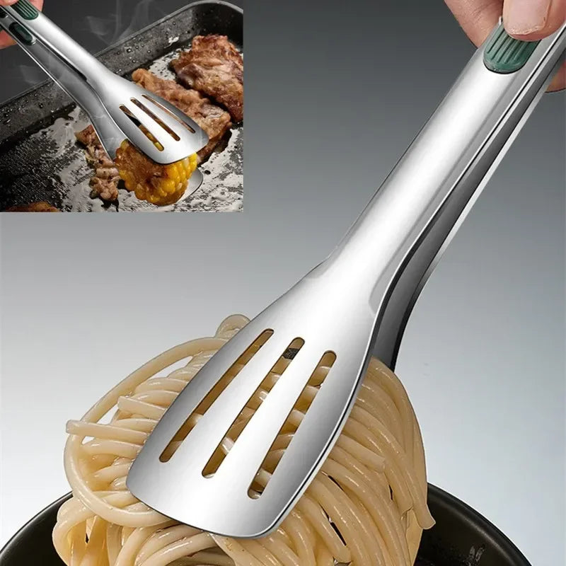 7/9/12Inch Anti-Slip Stainless Steel Kitchen Food Tongs Grill Meat Bread Serving Clip Barbecue Buffet Clamp Cooking Accessories