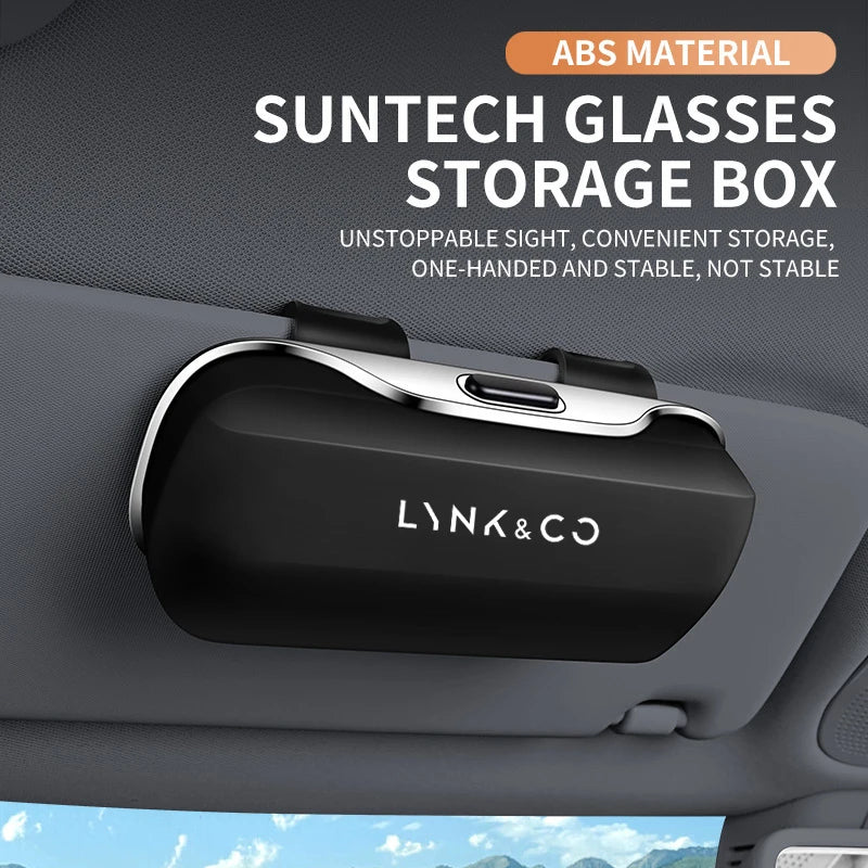 For Lynk & Co 01, 08, 03, 09, 02 EM-P, 5, 05, 06 Z20, Z10 vehicles. Sunshade, sunglasses, car-mounted eyeglass case.