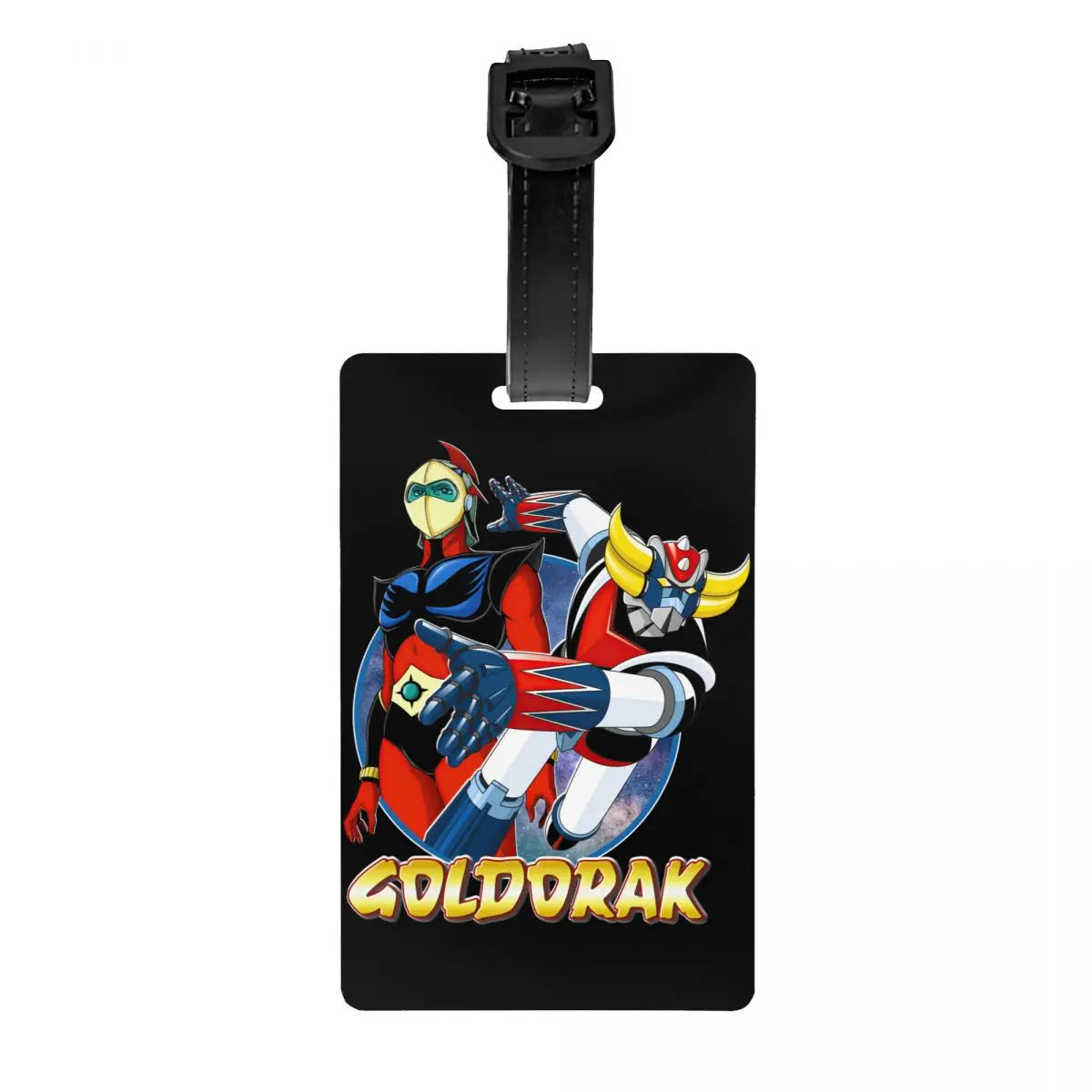 Custom Grendizer Anime Luggage Tag Privacy Protection UFO Robot Goldorak Baggage Tags Travel Bag Labels Suitcase
