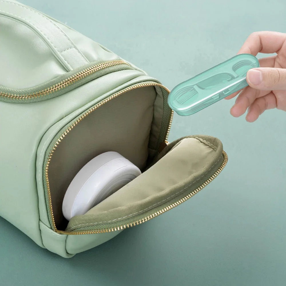 Portable Dental Floss Dispenser Travel Friendly Teeth Cleaning Tool Storage Box With 10pcs Dental Floss Travel Essential