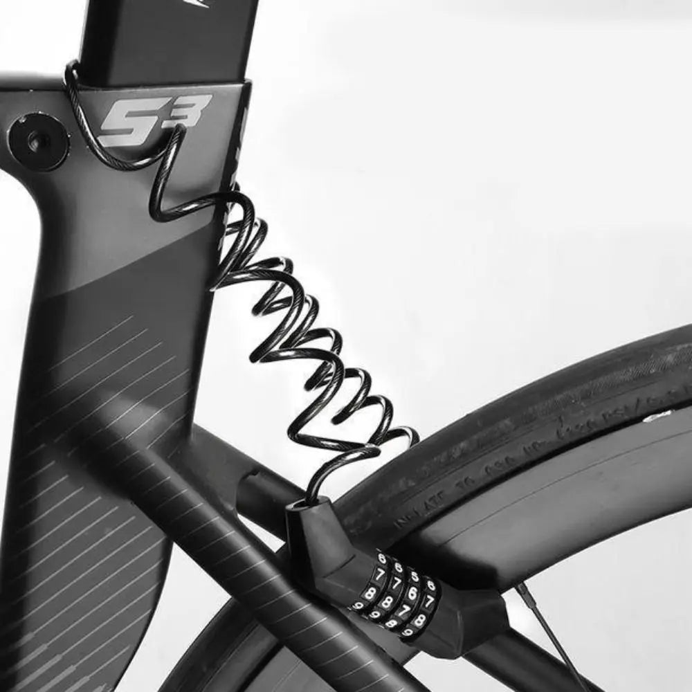 Bicycle Lock Chain Lock Number Lock Durable Solid Color Password Lock Anti-theft 4 Digit Bicycle Lock Drawer