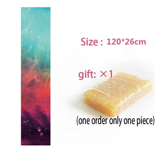 120cm Dancing Longboard Griptapes Long Board Grip Tape Skateboard Griptapes Anti-Slid Sandpaper Colorful Graphic Deck Protective