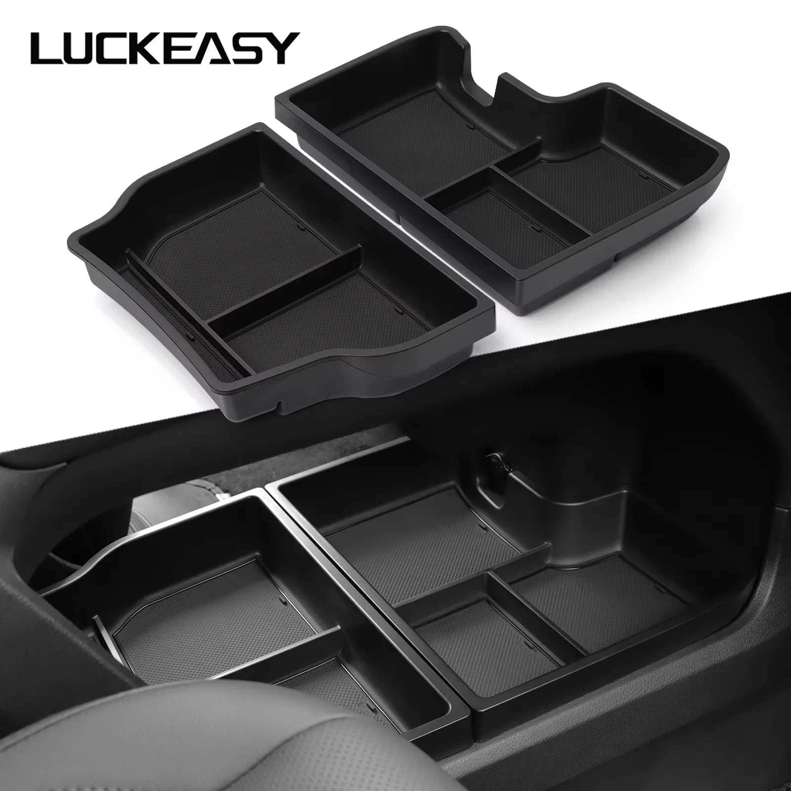 for Toyota Sienna 2024 2025 Center Console Lower Storage Box Car Interior Accessories Storage Tray Organizer Case 2pcs/set