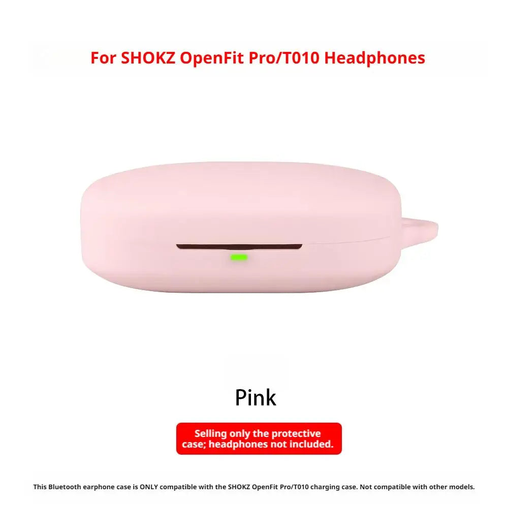 Protective Case for SHOKZ OpenFit Pro T010 Soft Silicone Shockproof Cover with Hook Anti-Fingerprint Dustproof Headphone Shell