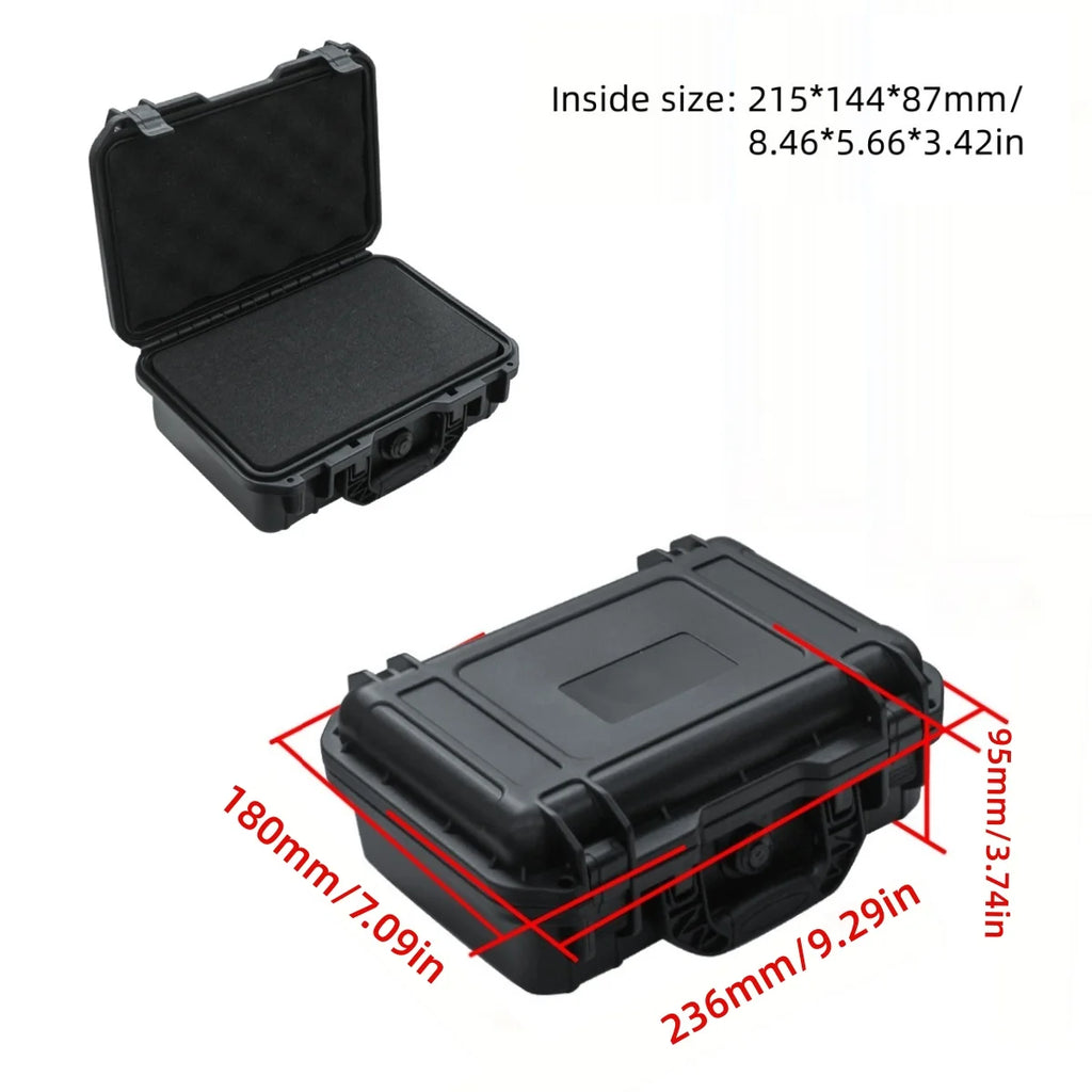 Waterproof Hard Carry Case Bag Tool Case with Sponge Storage Box Suitcase Precision Instrument Safety Tool Box Hardware Toolbox