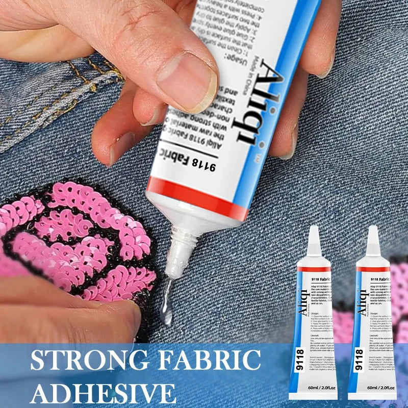 15/60ml Fabric Glue Strong Fabric Patching Glue for Fabric Repair and Permanent Bonding Versatile Waterproof Fabric Adhesive
