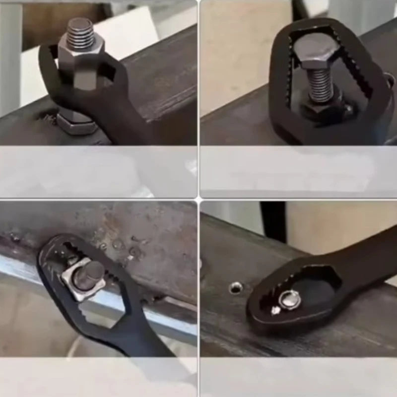 1pcs Universal Double Ended Wrench, Self-Tightening 8-22mm Screw Nuts Repair Wrench Adjustable Double-Headed Ratchet Spanner ﻿