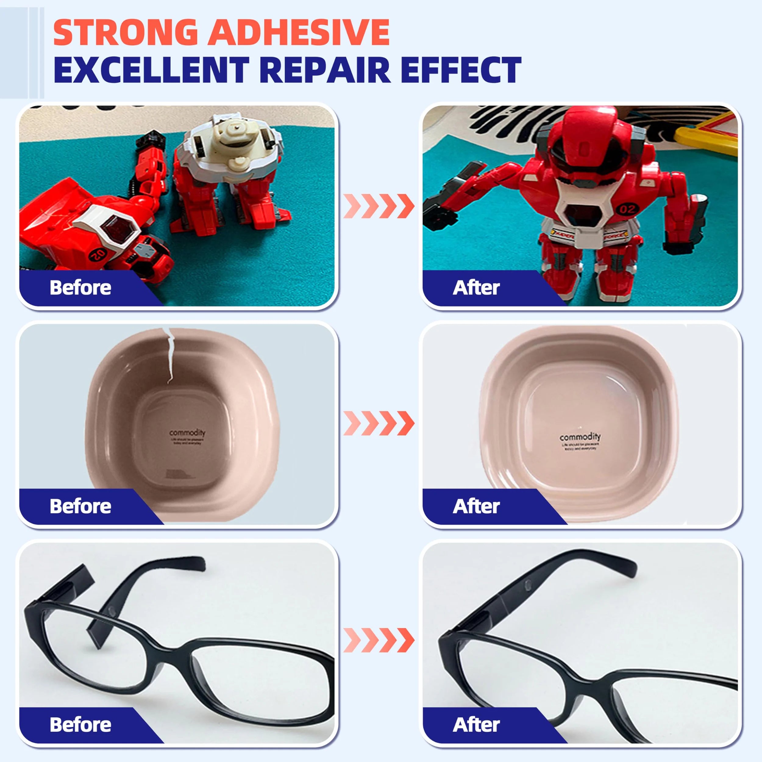 Super Strong Adhesive, Cyanoacrylate, Quick Drying Adhesive, Suitable for Toys, Plastics, PVP Pipes, Acrylic Sheets, Transparent