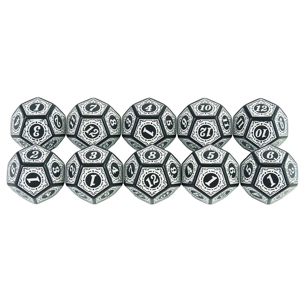 D12 Dice Set 10PCS 12 Sided for Board Games Dragon Rpg Dados Jogos Dnd As Christmas Birthday Gift