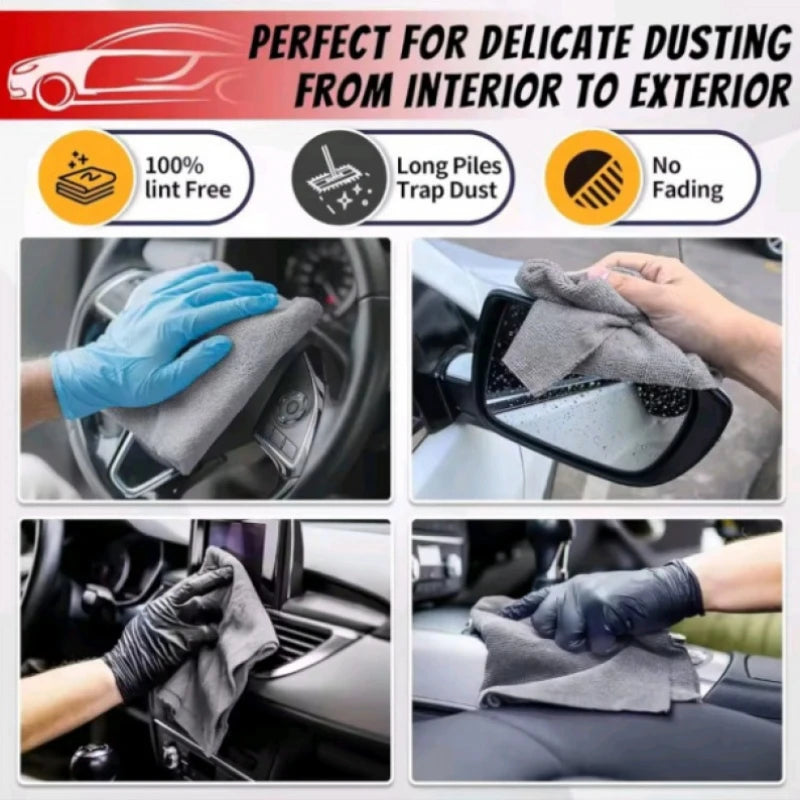 Thickened Microfiber Cleaning Cloths, Highly Absorbent Lint-Free Rags, Reusable Disposable Towels for Home Kitchen Car
