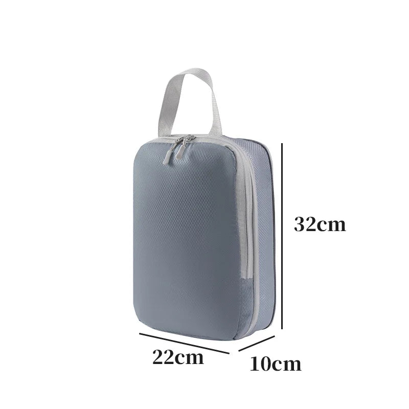 4-Piece Set Travel Clothing Storage Bags Compression Bags Expandable Travel Organizer for Clothing Toiletries Suitcase Organize
