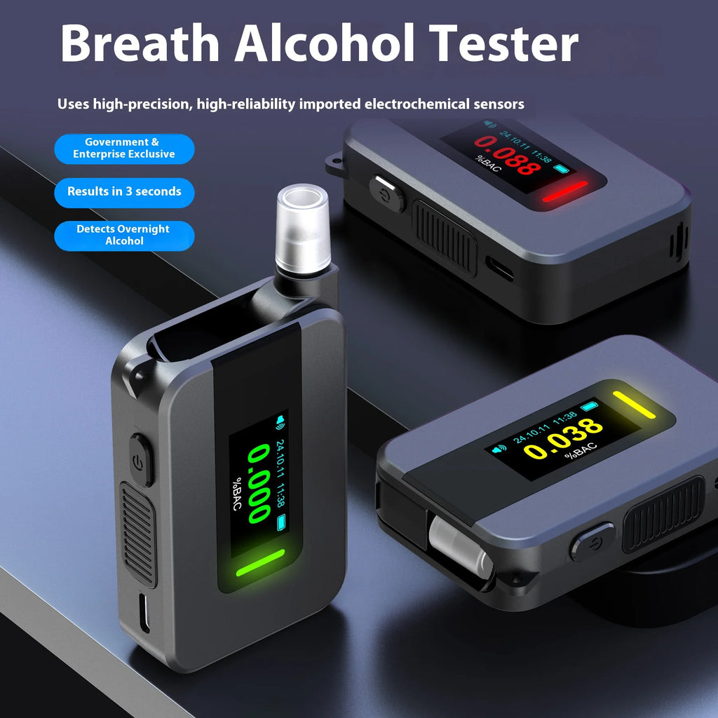 High-Precision Fuel Electrochemical Alcohol Testing Device, Portable Breathalyzer Sensor, Suitable for Post-Drinking Safety Test