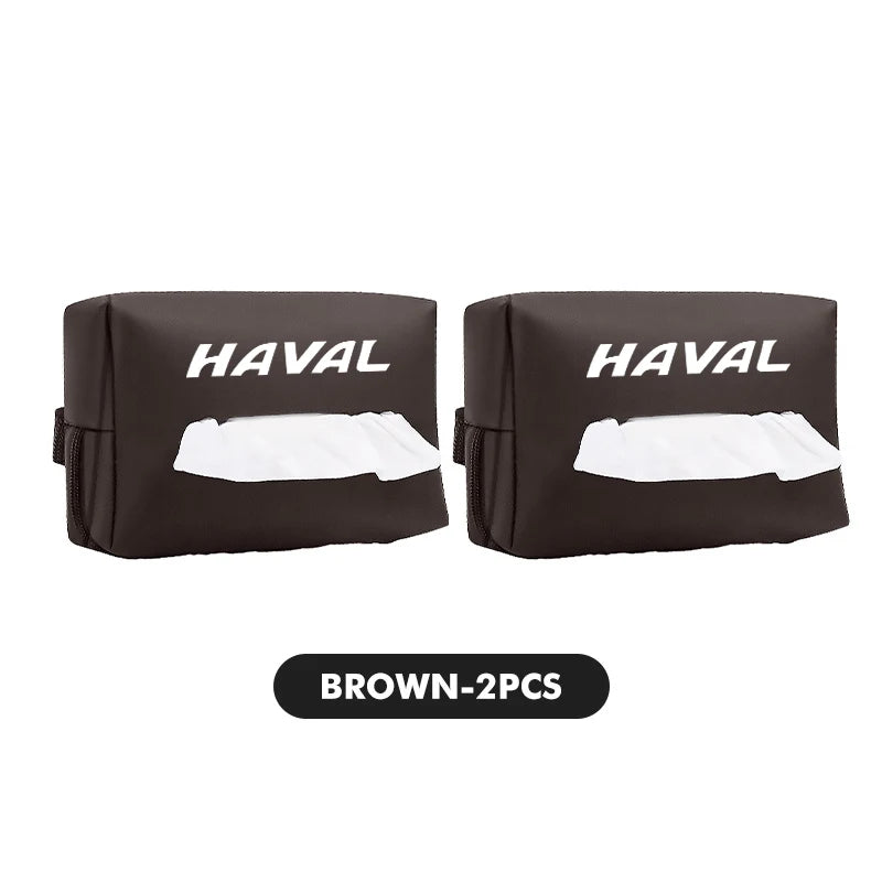 For Haval Car Tissue Box Holder Leather Multifunctional Center Console Armrest Napkin Bag H6 F7 H9 H2 Jolion F7X F7H H5 H7 H2S