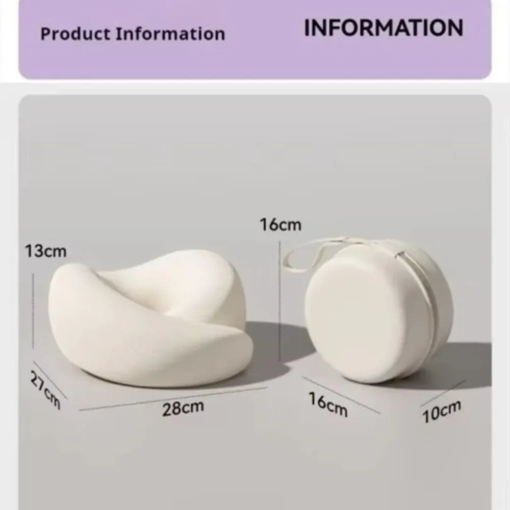 Slow Rebound U-Shaped Neck Pillow Neck Support Memory Foam Memory Foam Pillow Adjustable Washable Sleep Nap Pillows Noon Break