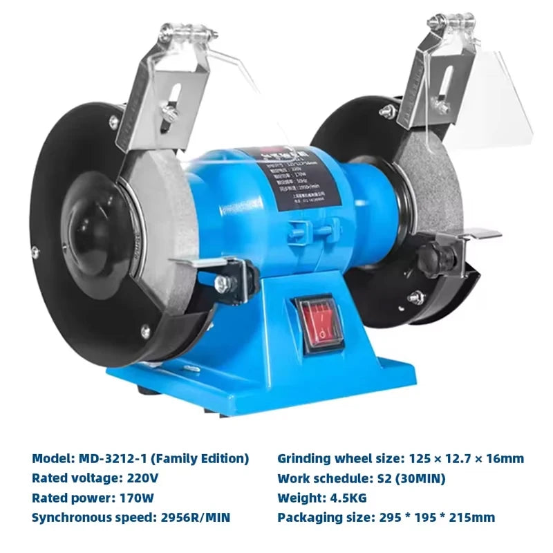 Heavy Duty Industrial Grade Benchtop Dust Sander Electric Knife Sharpener Metal Grinding Machine 220V for Polishing