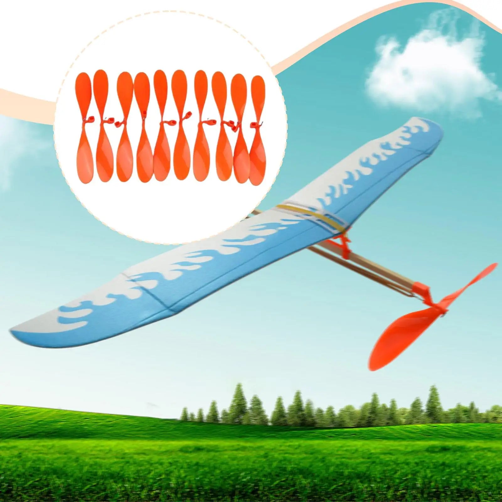 10 Pieces RC Airplane Propellers Easy to Install, Replace, Premium, Portable Accessories Model Plane Propellers Durability