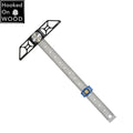 Hooked On Wood HD38 HD38V Angle Guage Hadfield Steel Structure 0-90 Degree Adjustable Precision Woodworking Scriber