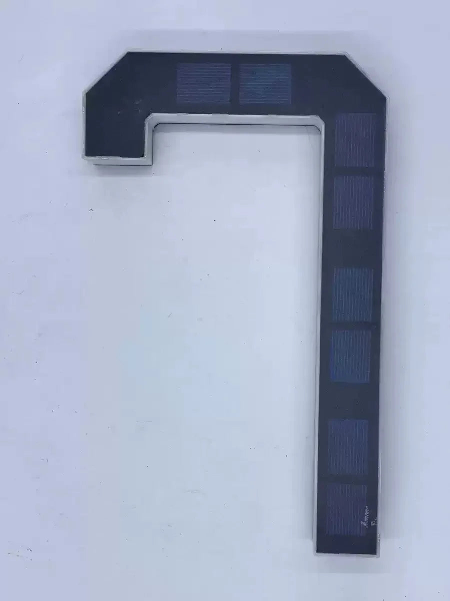 23cm Solar LED Address Sign, Digital House Number Light,Shopping Mall Door Address Smart Sensing LED Lights,No Wiring Required