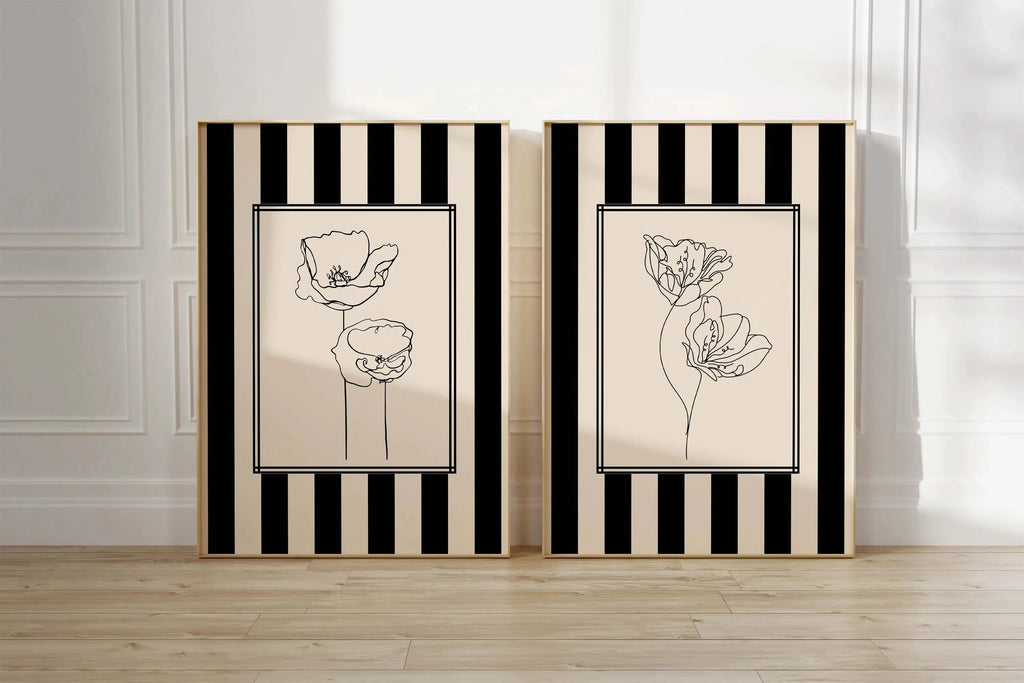 2pcs/set of Retro Hummingbird Animal Canvas Prints Minimalist Retro Bird Farmhouse Wall Art Posters for Living Room Home Decor