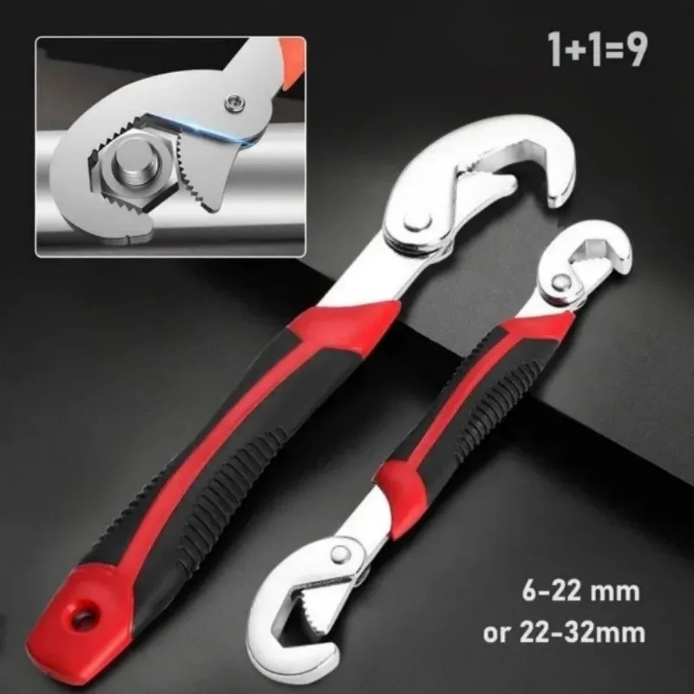 Multifunctional Universal Wrench Ratchet Spanner Practical Hand Repair Tools with Flexible Opening for Car Bicycle and Pipeline