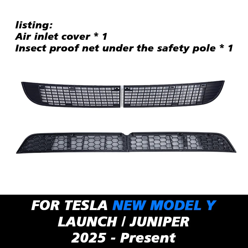 TEKSY For Tesla New Model Y YL 2026 Juniper Lower Bumper Anti Insect Net Anti Dust Proof Inner Vent Grille Cover Insect-proof