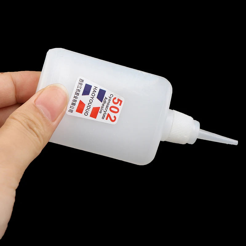 40Ml 502 Super Glue Instant Quick Dry Cyanoacrylate Strong Adhesive Quick Bond Leather Rubber Metal Office Supplies Fast Glue