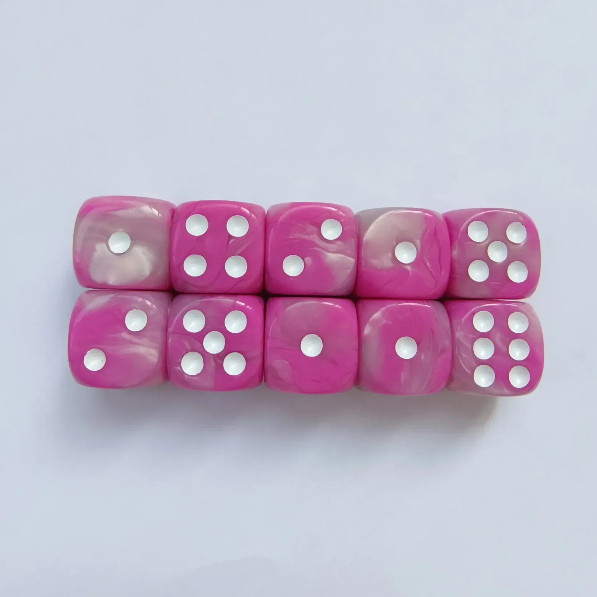 10pcs of 16MM Dual Color COC Dice Acrylic Digital Dice Dnd TRPG Cthulhu Running Team Board Game Dices Entertainment Dnd Dice Set
