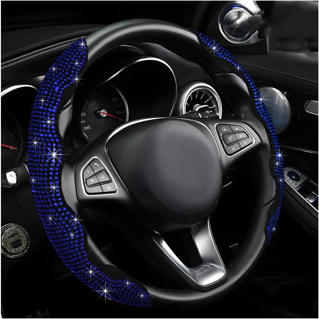 Popular diamond-encrusted steering wheel buckle, fashionable sports, butterfly design, non-slip and wear-resistant design