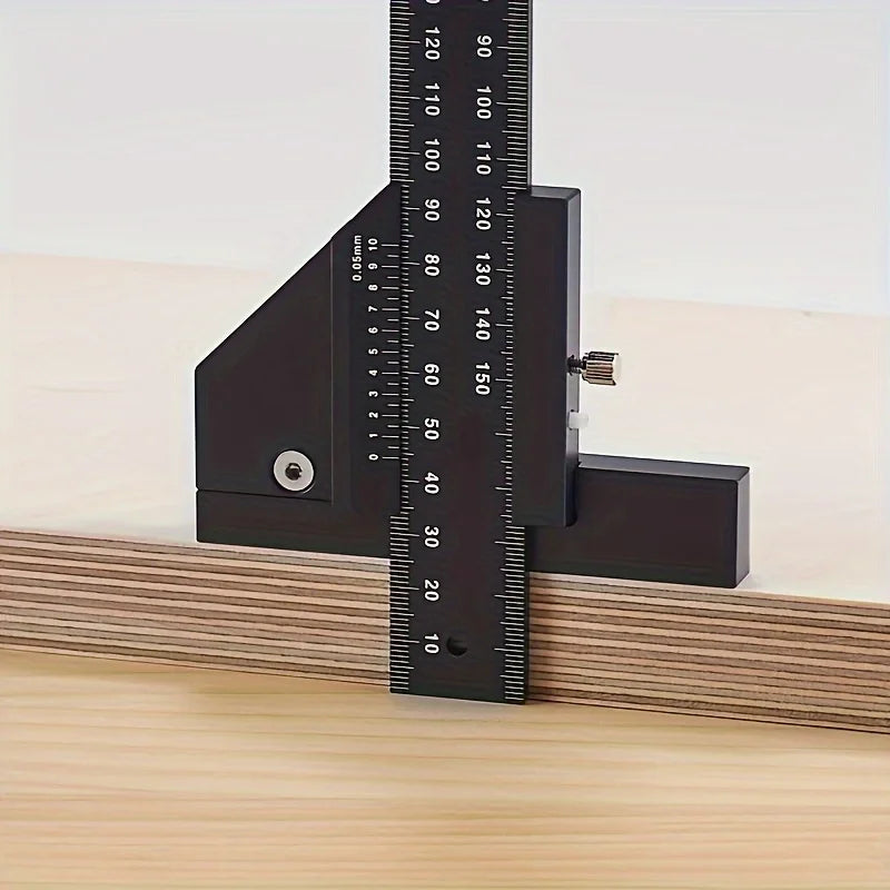 Multifunction 0-280mm Marking Depth T Ruler Measuring Tools Woodworking Sliding Gauge Aluminum Alloy Scribe Woodworking DIY Tool