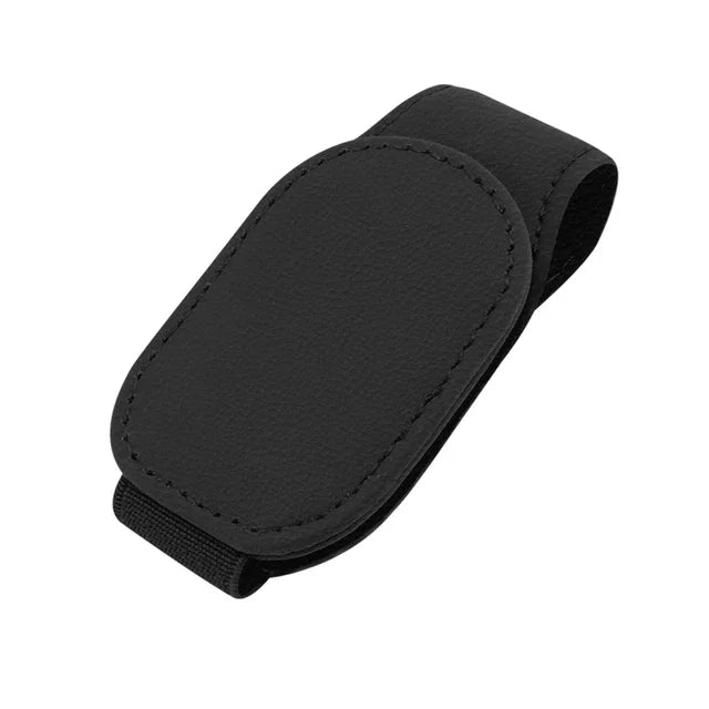 Magnetic Leather Eyeglass Hanger Clip Universal Car Sunglasses Holder Visor Organizer for Men Women Ticket Card Clip