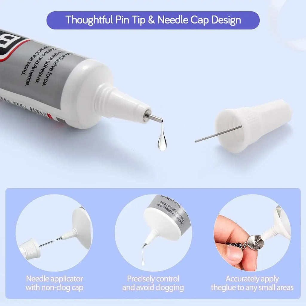 1/2/3Pcs B7000 Transparent Epoxy Glue, Contact Phone Repair Adhesive Glass Plastic Universal DIY Glue , with Precision Tip,Multi